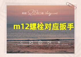 m12螺栓对应扳手