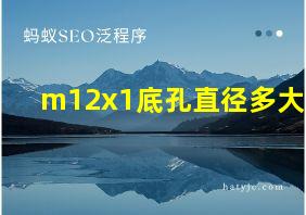 m12x1底孔直径多大