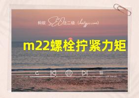 m22螺栓拧紧力矩