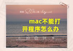 mac不能打开程序怎么办