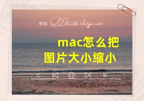 mac怎么把图片大小缩小