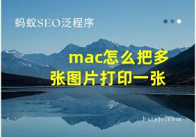 mac怎么把多张图片打印一张