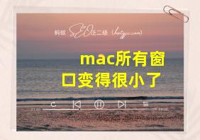 mac所有窗口变得很小了