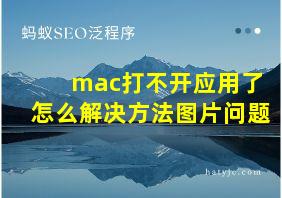 mac打不开应用了怎么解决方法图片问题