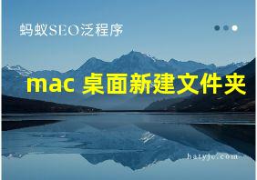 mac 桌面新建文件夹