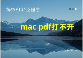 mac pdf打不开