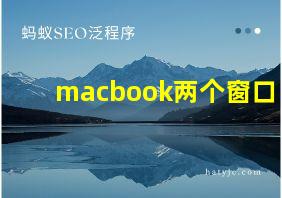 macbook两个窗口