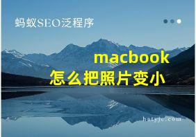 macbook怎么把照片变小