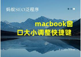 macbook窗口大小调整快捷键