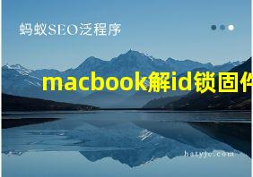 macbook解id锁固件