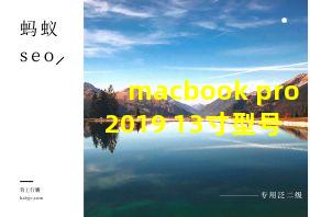 macbook pro 2019 13寸型号