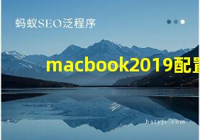 macbook2019配置