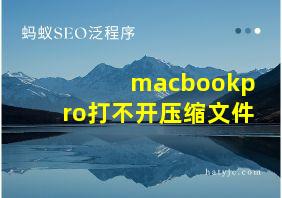 macbookpro打不开压缩文件