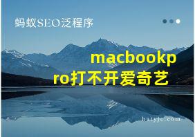 macbookpro打不开爱奇艺