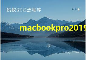 macbookpro2019款