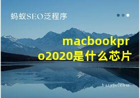 macbookpro2020是什么芯片