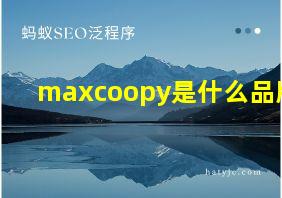 maxcoopy是什么品牌