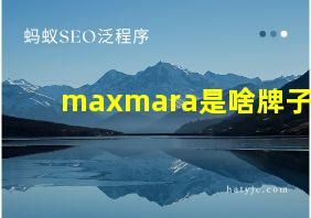 maxmara是啥牌子