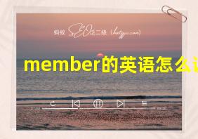 member的英语怎么说