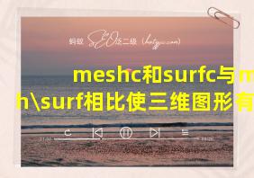 meshc和surfc与mesh\surf相比使三维图形有什么变化?