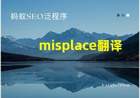 misplace翻译