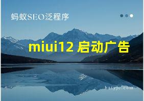 miui12 启动广告