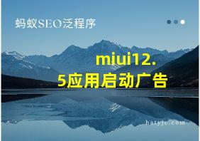 miui12.5应用启动广告