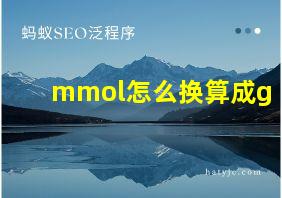 mmol怎么换算成g