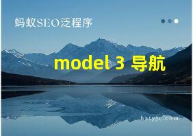 model 3 导航