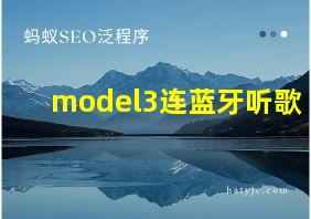 model3连蓝牙听歌