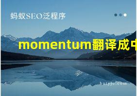 momentum翻译成中文