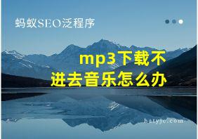 mp3下载不进去音乐怎么办