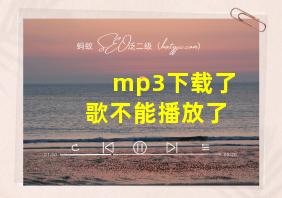 mp3下载了歌不能播放了