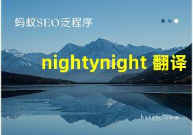 nightynight 翻译