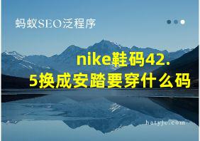 nike鞋码42.5换成安踏要穿什么码