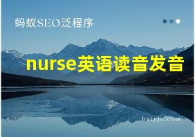 nurse英语读音发音