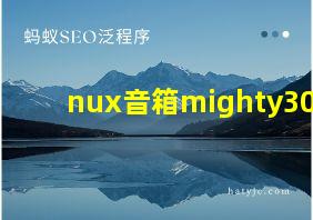 nux音箱mighty30x