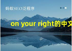 on your right的中文