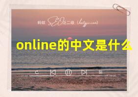 online的中文是什么