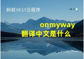 onmyway翻译中文是什么