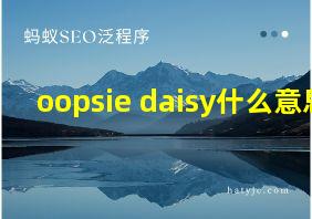 oopsie daisy什么意思