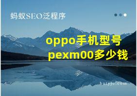 oppo手机型号pexm00多少钱