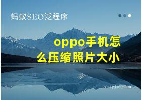 oppo手机怎么压缩照片大小