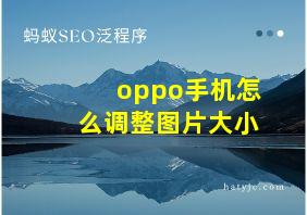 oppo手机怎么调整图片大小