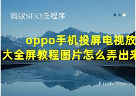 oppo手机投屏电视放大全屏教程图片怎么弄出来