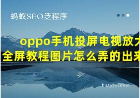 oppo手机投屏电视放大全屏教程图片怎么弄的出来