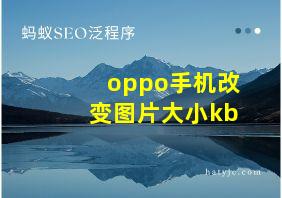 oppo手机改变图片大小kb