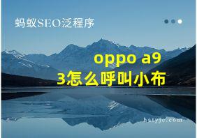 oppo a93怎么呼叫小布