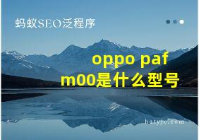 oppo pafm00是什么型号