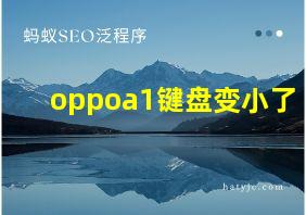 oppoa1键盘变小了